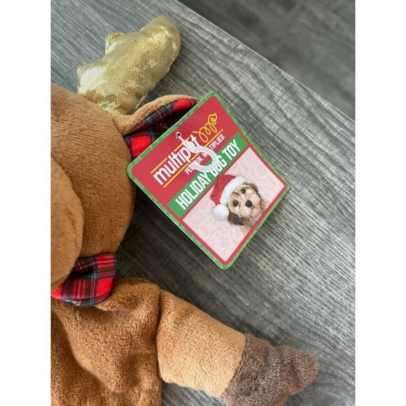 Multipet Christmas Dog Toys Santa & Reindeer w/ Squeaker Stocking Stuffers - Picture 4 of 10